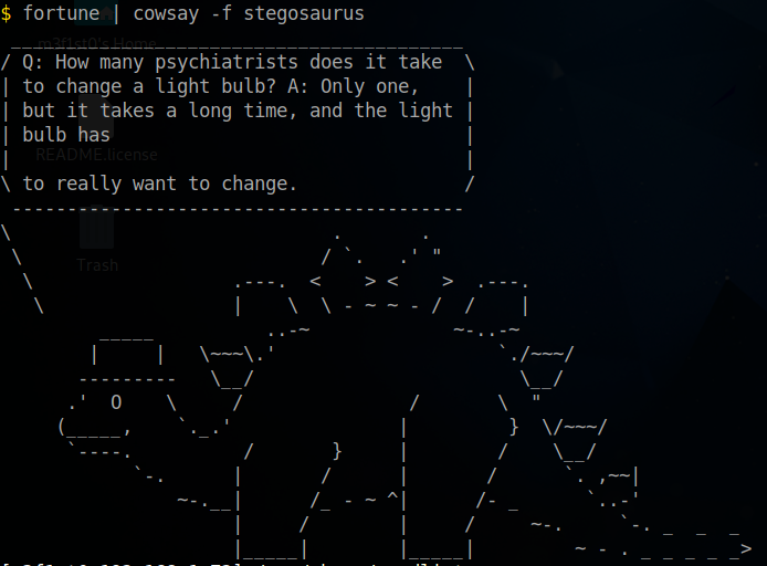 Cowsay a joke